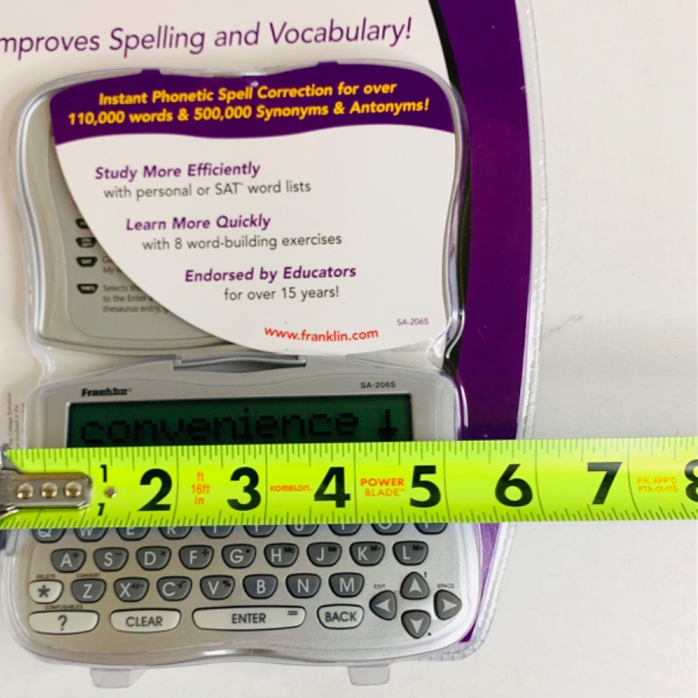 Franklin tech electronics school Spelling Ace & Thesaurus/ Model SA-206S silver - Picture 14 of 15